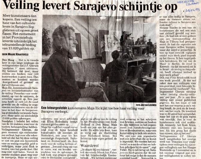 Press clipping — Krant: Haagse courant