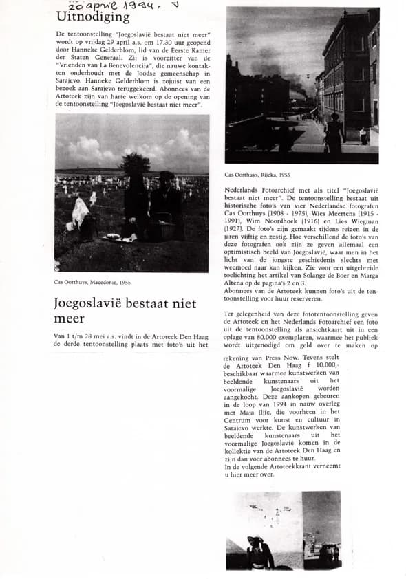 Press clipping — Krant: Zo Opinie